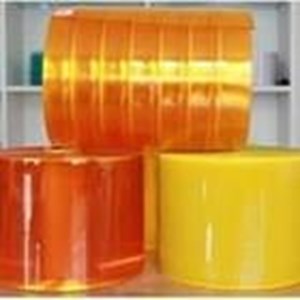 Tirai Pvc Curtain Orange Double Ribbed 