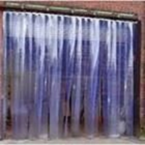 Tirai Pvc Strip Curtain Blue Clear 